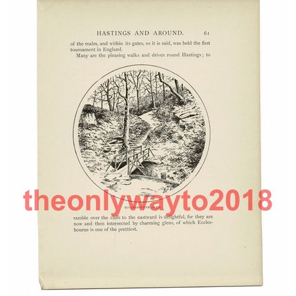 Ecclesbourne Glen, Sussex, Book Illustration (Print), 1903