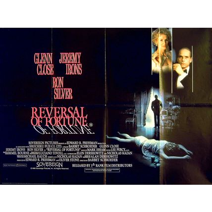 REVERSAL OF FORTUNE 1990 Glenn Close, Jeremy Irons, Ron Silver UK QUAD POSTER