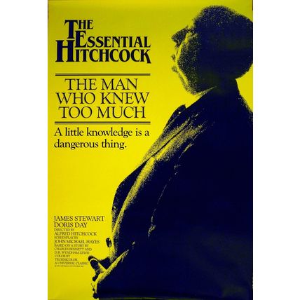 MAN WHO KNEW TOO MUCH 1956 James Stewart ALFRED HITCHCOCK UK POSTER