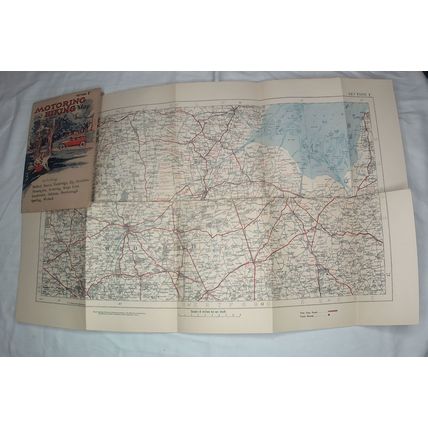 Vintage Motoring and Hiking Map F - Eastern England