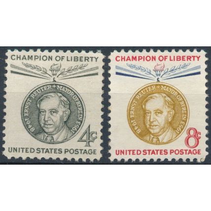 Champions of Liberty, Ernst Reuter - USA 1959 - NM H - Sc 1136/7