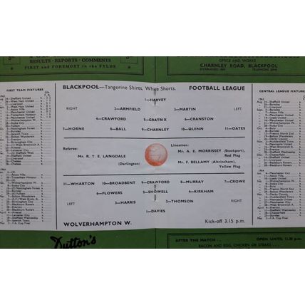 Blackpool v Wolverhampton Wanderers 1963 - 1964 football programme 21/9/63