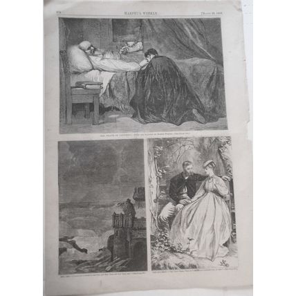 "The Death Of Columbus" (Story On Verso) - Harper's Weekly, March 28, 1868
