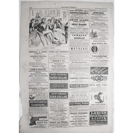 "A Morning Concert", original cartoon in Harper's Weekly December 23, 1865