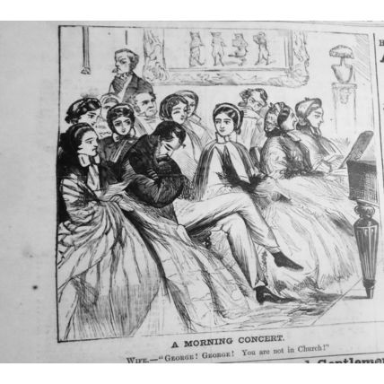 "A Morning Concert", original cartoon in Harper's Weekly December 23, 1865