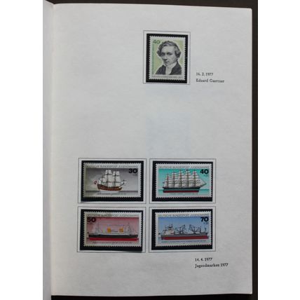 DEUTSCHE BUNDESPOST ALBUM 1977 YEAR POSTAGE STAMPS Complete Unmounted Mint