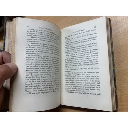 1833 WALTER SCOTT "ST RONAN'S WELL" WAVERLEY NOVELS SMALL ANTIQUE BOOK (P3)