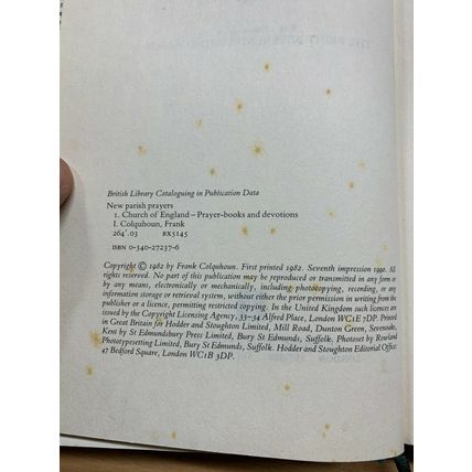 1990 "NEW PARISH PRAYERS" FRANK COLQUHOUN RELIGIOUS HARDBACK BOOK (P4)