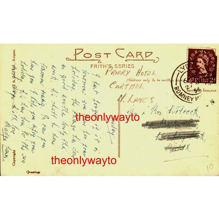 Canterbury Cathedral, Kent, Rare Coloured CTB 28 Friths Postcard, 1956