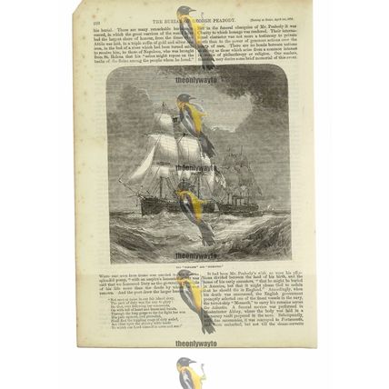 Monarch & Plymouth, George Peabody's Death, Book Illustration (Print), 1870