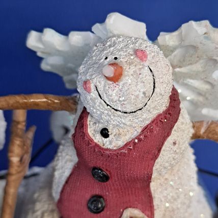 SNOWMAN Christmas STOCKING HOLDER Mantel Hanger Hook Resin Cast Iron