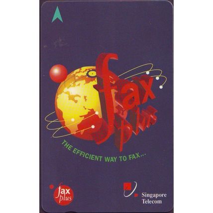 Fax Plus S'pore $3 Telephone Card (Used)