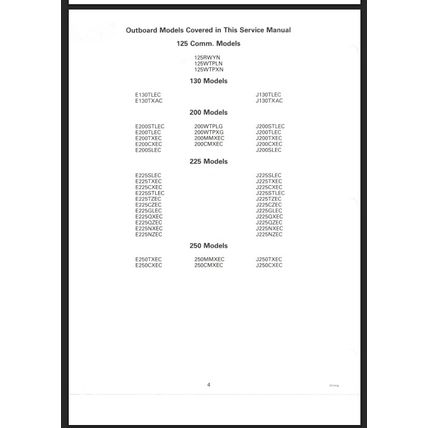 Johnson 125C 130 200 225 250 90° LV Outboard Service Manual 1997 520212 PDF