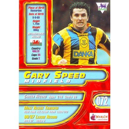 Merlin Premier Gold English Premier League 1997/98 Gary Speed