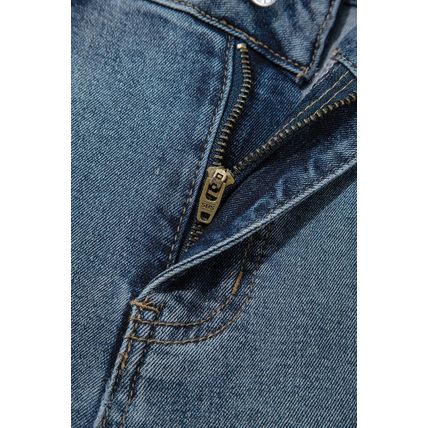 Beau Blue Slightly Distressed Ankle-length Straight Jeans