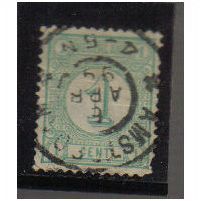 NETHERLANDS 1876 1C GREEN F/U SG134