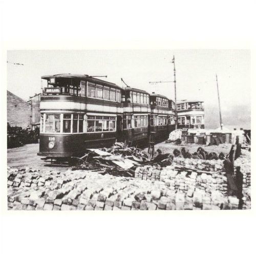 Tram Postcard HALIFAX Corporation Tramcar Scrap Yard c1939 Yorkshire Tramway