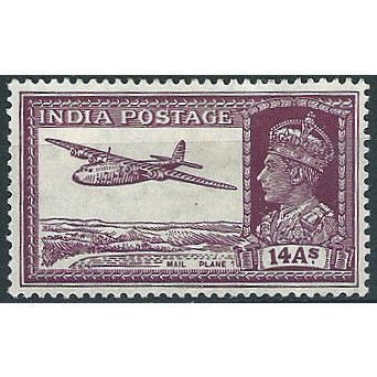 India 1941 SG277 14a Purple Mounted Mint .. ..