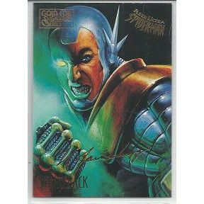 SPIDER-MAN FLEER ULTRA ' GOLD SIGNATURE ' card # 55 STRIKEBACK