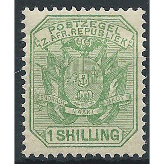 Transvaal 1895 SG211 1/- Yellow-Green Mounted Mint . ..