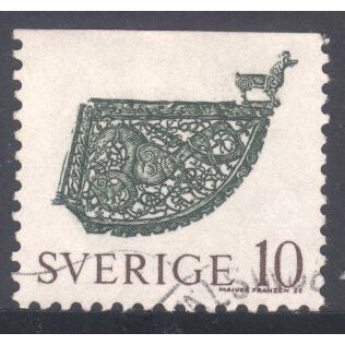 Sweden 1970 - SG606 - 10o green and brown - Weathervane Soderala Church - used