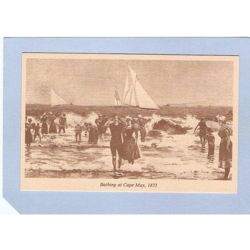 New Jersey Cape May Reproduction Card Bathing At Cape May 1873~507