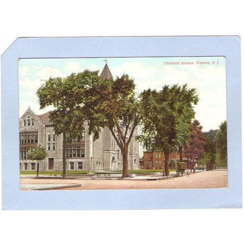 New Jersey Trenton Chestnut Ave Horse & Wagon~1365