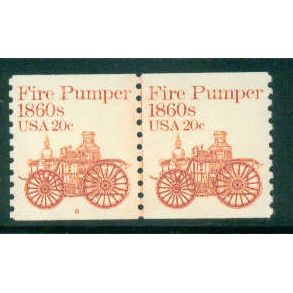 1908 20c Fire Pumper Very Fine MNH Dry Gum CNP Left 8 A02182
