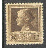 878 10c Jane Addams Fine MNH GA0341