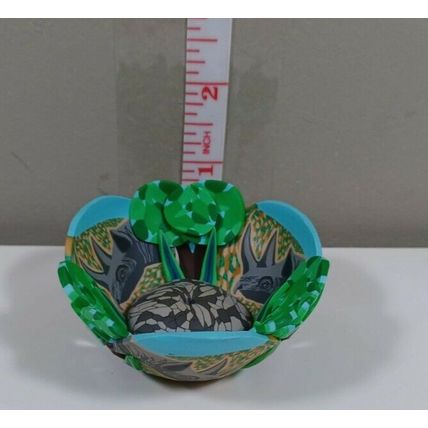 hand crafted south africa 1 x 3 inches clay bowl with rhinos