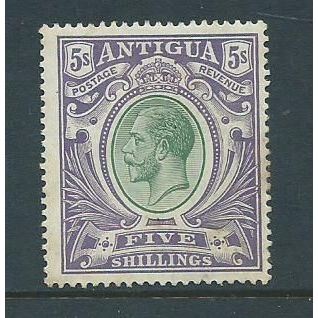 Antigua stamps sg51 sg 51 hm toned in places 5/- see description