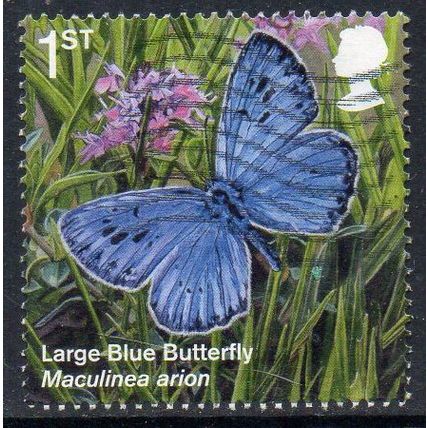 GB 2018 Reintroduced Species - Large Blue Butterfly 1st Used