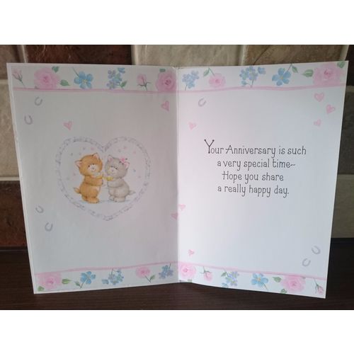 Brother & His Wife Anniversary Card - GLITTER CARD