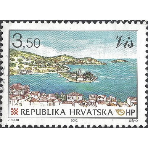 CROATIA, Town of Vis, Peninsula Pirovo, blue 2000, 3.50kn
