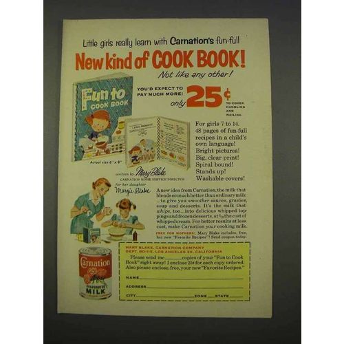 1955 Carnation Evaporated Milk Ad
