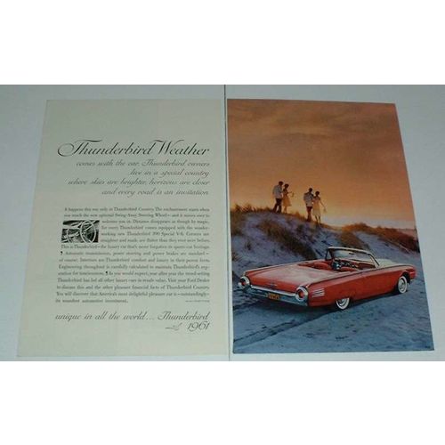 1961 Ford Thunderbird Car Ad - Thunderbird Weather
