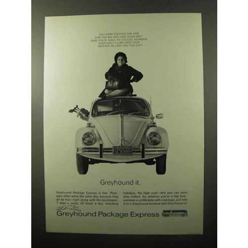 1970 Greyhound Package Express Ad - Wife Said Choose