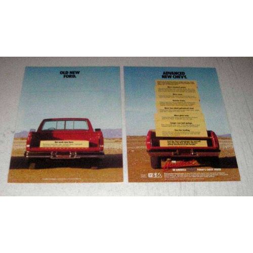 1987 Chevy Truck Ad - Old New Ford Advanced new Chevy