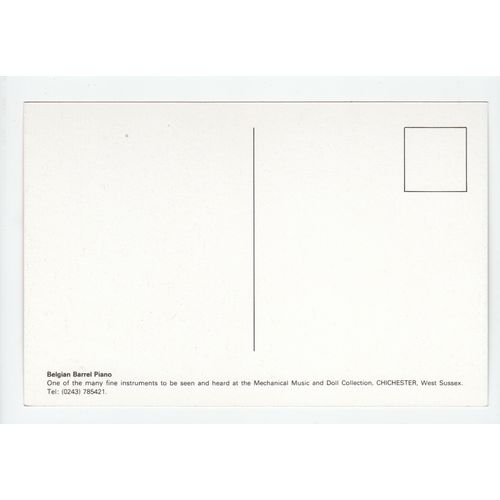 Belgian Barrel Piano Postcard CH1