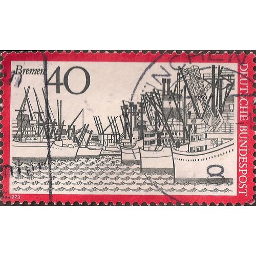 GERMANY, SEA Bremen, red 1973, 40 Pf