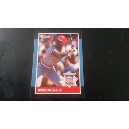 1988 Donruss All-Stars Card # 44 Willie McGee Excellent (5) St Louis Cardinals