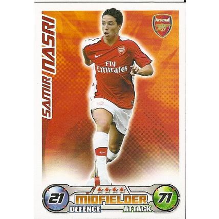 Topps Match Attax 2008/09 Cards: Arsenal - Midfielder, Nasri
