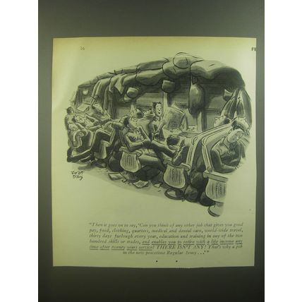 1946 Cartoon by Robert James Day - Then it goes on to say