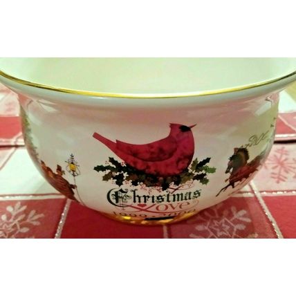 Teleflora 1999- 2000 Christmas Love Bowl Wysocki American Life Holiday Serving