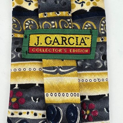 Jerry Garcia Necktie Neck Tie Collector's Edition 100% Silk Yellows, Browns