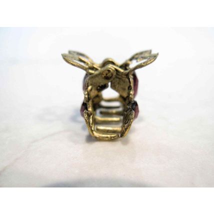 small mini metal jeweled antique bronze hair claw clip