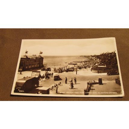1948 fr real photo Postcard -West Beach & Pier Approach @ Clacton On Sea - Essex