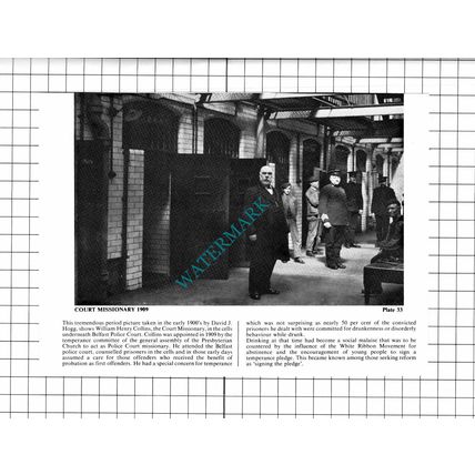 William Henry Collins Belfast Police Court -1980s Clipping / Print