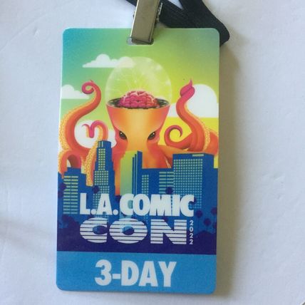 2022 Los Angeles Comic Con Used Badge & Lanyard