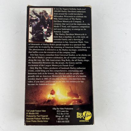 Harley Davidson 90 Years Of An American Legend VHS Video Tape